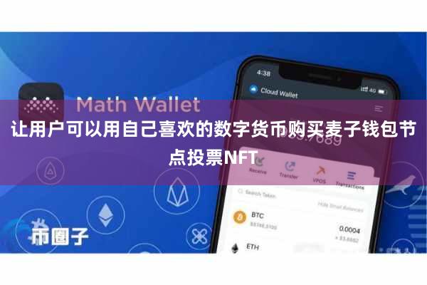 让用户可以用自己喜欢的数字货币购买麦子钱包节点投票NFT