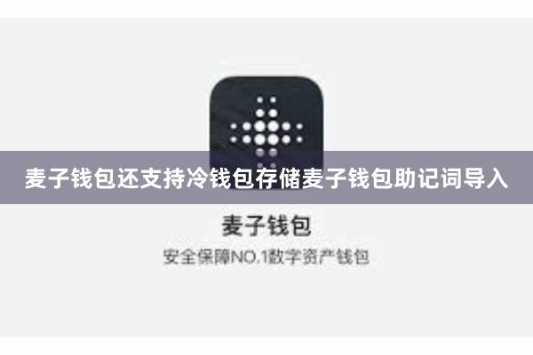 麦子钱包还支持冷钱包存储麦子钱包助记词导入