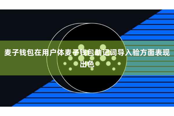 麦子钱包在用户体麦子钱包助记词导入验方面表现出色
